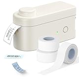 MakeID L1ラベルプリンターラベルライター ポータブル型 スマホ対応 ミニラベルライター Bluetooth(ラベル用紙3 x ホワイト)