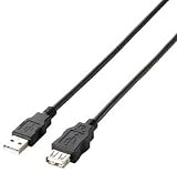 [T-5411122]エレコム　ＥＵＲｏＨＳ指令準拠エコＵＳＢ２．０延長ケーブルブラック U2CJE10BK
