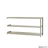 軽中量棚200kg 連結 幅180×奥行60×高さ90cm 3段 アイボリー 200kg/段