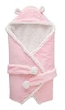 Platinum Loops ふかふか ボア フリース おくるみ 赤ちゃん ベビー アフガン ブランケット スリーパー 冬 お出掛け (ピンク)