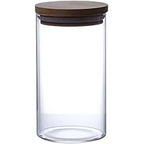 Amazon｜キャニスター ガラス 密閉 （Lサイズ） 800ml 保存容器