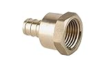 Viega PureFlowゼロリード真鍮Pexクリンプアダプタwithメス1インチby 1-inchクリンプX Female Npt 3 Pack 46355VIE-3 3