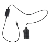 車のタイプ-C USB C 5Vから12Vのシガーライターソケットメス電源変換ケーブルドライブレコーダー車の充電器に適合USB Cからシガーライターソケットアダプターメス