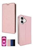 シズカウィル iPhone 16 用 ケース カバー 手帳型 スリム ケース ローズピンク 1個入り