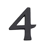 シンプルブラック! 真鍮レター50mm　数字　ナンバー 4