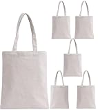 [A'sTool] 帆布 トートバッグ 手提げ袋 無地 5枚セット B5 A4 B4 サイズ エコバッグ (B4対応サイズ)