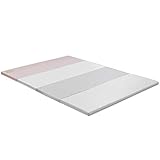 ALZIP mat エコシリコン 【子供用プレイマット DUO】 コーラルピンクG(200x140x4cm) 国際検査済みPU素材