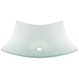 MR Direct 622 Frosted Glass Vessel Bathroom Sink [並行輸入品]