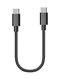 AXYO Type-C to Type-C ケーブル 20cm PD対応 ナイロン編み 3A急速充電 データ転送 高耐久 短い USB-C to USB-C ケーブル 0.2m ブラック