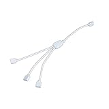 LEDテープライト RGB 用 3分配ケーブル 4芯 28cm（ピン無し）1-3分岐ケーブル(GT-5050RGB-3C)