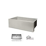 Rohl RSA3018SB Apron Front Single Bowl Stainless Steel Sink, 32" [並行輸入品]