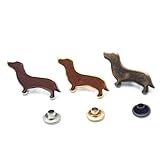 シルバー 1個 ダックスフンド ミニチュアダックス 飾りカシメ 犬 U12400 日本製 首輪金具 リード金具