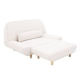 カウチソファ 2人掛け 北欧 可愛い カフェ ローソファ オットマン テーブル 【Ruhe】 (ホワイト)