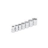 Urrea 52J8P 3/8 DR. SAE 8 PT SOCKETS; 7 Piece by Urrea