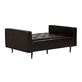 arne ベンチ ソファ 背もたれ無し ベンチチェアー 長椅子 イス 肘付き 腰掛け ダイニング リビング 2人掛け 合皮レザー Baggy DA 4×5 ダークブラウン