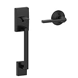 Century Front Entry Handle and Latitude Interior Lever with Century trim (Matte Black) FE285 CEN 622