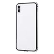レイ・アウト iPhone XS Max アルミバンパー+背面パネル クリア ブラック