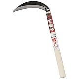 若獅子 片刃中厚鎌 鋼付 180mm 硬い草用