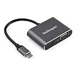 StarTech.com USB Type-C マルチ変換アダプタ Mini DisplayPort(4K/60Hz)またはVGA出力 アルミ筐体 HDR対応 CDP2MDPVGA
