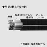 住電日立ケーブル 【切売販売】 600V 単心より合わせ形架橋ポリエチレン絶縁ビニルシース電力ケーブル 単心3個より形 22㎟ 1m単位切り売り 黒 600V-CVT22SQ