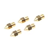 Fenteer 高品質　真鍮ノズル（5個）　3Dプリンター押出機用　1.75mm　全4サイズ選択（0.2 / 0.3 / 0.4 / 0.5mm）　プリントヘッド　 - 0.2mm