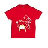 BabyChips おかめいんこ(名入れ半袖ベビーTシャツ) 120 レッド