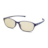 steelseries ゲーミングメガネ 6パターン ブルーライトカット UV420 男女兼用 度なし 超軽量 スティールシリーズ (ST-001 ネイビー シューティングイエロー)