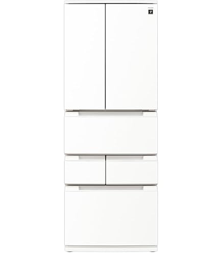 Amazon | シャープ 冷蔵庫 幅60.0cm 408L SJ-XW41P-W シルキー