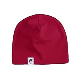 かわいい春と秋の子供用コットン帽子、ワインレッドダブルレイヤー