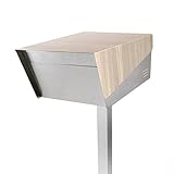 (サンノゼ) San Jose 郵便 ポスト サンノゼ ディープ（ポール付き） 木目調タモウッド（ベージュ） 鍵付き 99.9％ 防水構造 日本製 新世代 アメリカン ポスト 大容量 郵便受け