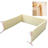 日本製】ベビーベッドガード♪Orangeリボン(日本製) 半周タイプ