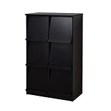 Frama Furniture(フラマファニチャー) 低ホルムアルデヒド ディスプレイラック扉2列3段タイプ ブラック KSS-0025BK