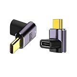 usb4.0 usb c 変換アダプタ 2個セット PD240W/5A急速充電 40Gbps高速転送 変換 アダプター タイプc l 変換 8K@60Hz映像出力 type-c l字 l型 usb-c l字 変換コネクター Thunderbolt 3 Mac Book Pro Switch NexusなどのType C機器に対応 (F タイプ)