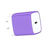 FodLop pd 充電器 20w acアダプター type-cコンセント 急速充電器【PD3.0/PSE/小型】充電器 Type-C USB-C 電源アダプタ スマホ充電器 for iPhone 15/14/13/12 Pro/X/iPad Pro/iPad Mini、Galaxy A54/S23,Xperia/Android(紫)