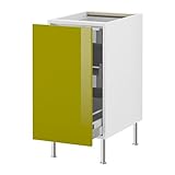 IKEA(イケア) FAKTUM ルブリーク アブストラクト グリーン 40 cm 29906304 ベースキャビネット 引き出し式収納付、ルブリーク アブストラクト グリーン