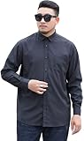 [ｂｌｕｅｆｅｅｌ] シャツ メンズ 長袖 大きいサイズ 4XL~8XL シャツ ビジネス カジュアル ゆったり トップス オックスフォード シャツ メンズ オーバーサイズ 透湿 汗染み防止 春夏秋冬服 black-5XL-205