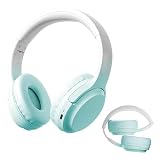 明誠ショップ ワイヤレスヘッドフォン Bluetooth 6.1 ヘッドホン 有線無線兼用 オーバーイヤー HiFi音質 40mmドライバー搭載 ノイズキャンセリング USB-C充電 軽量 マイク内蔵 折りたたみ式 iPhone/iPad/Android/PC対応 ミントグリーン