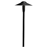 Kichler Lighting 15810BKT27 Dome 4W 2700K Design Pro LED 12V Path & Spread Landscape Fixture, Textur