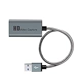 Mirabox キャプチャーボード ゲームキャプチャー USB3.0 ビデオキャプチャカード 1080P60Hz ゲーム実況生配信、画面共有、録画、ライブ会議に適用 小型軽量 Nintendo Switch、Xbox One、OBS Studio対応 電源不要 (Metallic) (Metallic)