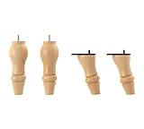 IKEA Stocksund家具脚アームチェア/ Chase /ソファ/ビーチウッドとスチール – ライトブラウン天然 – 4パック