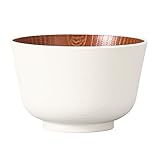 ミタニ 山中漆器 お椀 汁椀 椀 味噌汁椀 約11cm ナチュール 電子レンジ 食洗機対応 百合型 檸杢目 ホワイト ブラウン 日本製 m17375-8