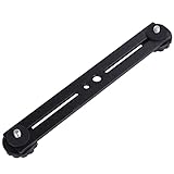 ルボナリエ カメラプレート 2台 ブラケット 雲台 ストレートブラケット フラッシュブラケット ビデオライト ストロボ (ブラック)