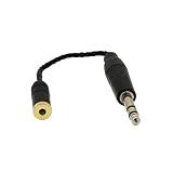 Fenteer イヤホン変換ケーブル 4.4mmバランスオス→6.35mmバランスメス 4.4mm〜6.35mm 黒