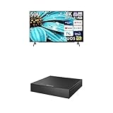 シャープ 50V型 4K 液晶 テレビ AQUOS 4T-C50EJ1 Google TV Dolby Atmos (2022年モデル) Wi-Fi6対応 + アイ・オー・データ IODATA 外付けHDD 8TB テレビ録画用 大容量 4K対応 24時間連続 地デジ録画約1004時間 静音 日本メーカー AVHD-US8/E