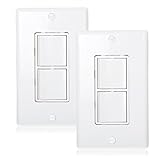Maxxima組み合わせスイッチホワイト壁プレート含まデュプレックスロッカースイッチ15 Amp Decorative ( Pack of 2 )