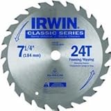 IRWIN Tools Classic Series Steel Corded Circular Saw Blade, 7 1/4-inch, 24T (25130) [並行輸入品]