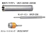 UNIKA ユニカ 多機能コアドリル UR21 UR21-D025ST Dシリーズ 乾式ダイヤ ストレート セット品