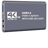 C.CURTING 4K@60Hz HDMI キャプチャーボード USB3.0 60FPS ゲームキャプチャー ビデオ フルHD ビデオキャプチャー 内蔵 ゲーム実況生配信、会議、ライブビデオ配信、画面共有、録画に適用 Nintendo Switch、Xbox One、OBS Studio対応 Zoom 電源不要