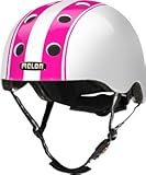 MelonHelmets（メロンヘルメット） ダブル M-Lサイズ 52-58cm ピンク×ホワイト 主にジュニア（子供）用