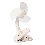 dreambaby ドリームベビー Clip-on Fan Silver with Black Foam ベビーカー扇風機 クリップオン ファン White/White ホワイト/ホワイト